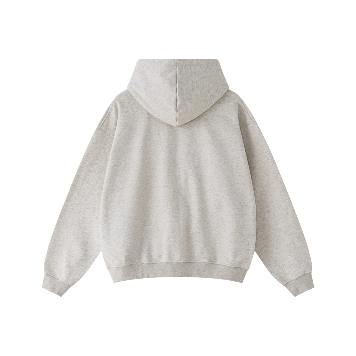 445GSM Unisex Heavyweight Dual-Zipper Hoodie Oatmeal Grey